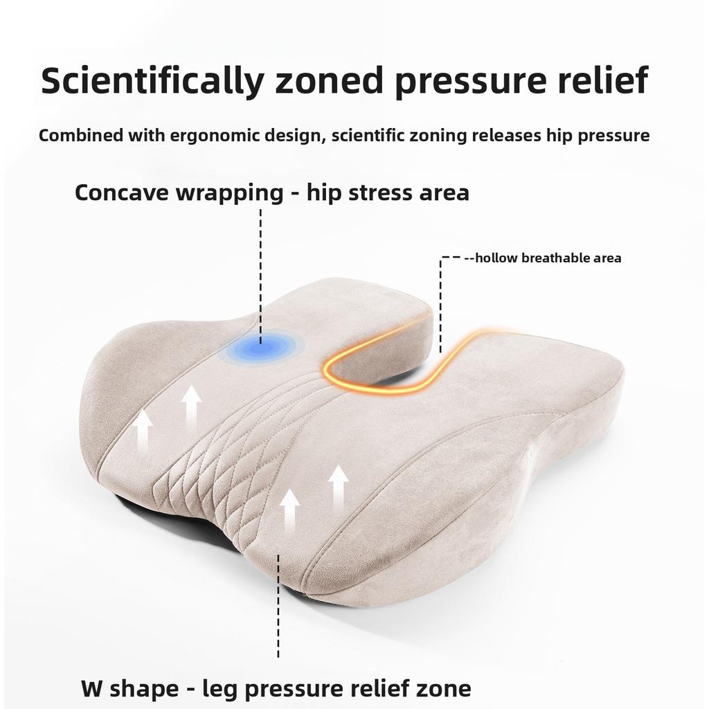 All-season Breathable Material Scientifically Zoned U-shaped Anti-slip Car Seat Cushion Comfortable Memory Foam Car Seat Cover
