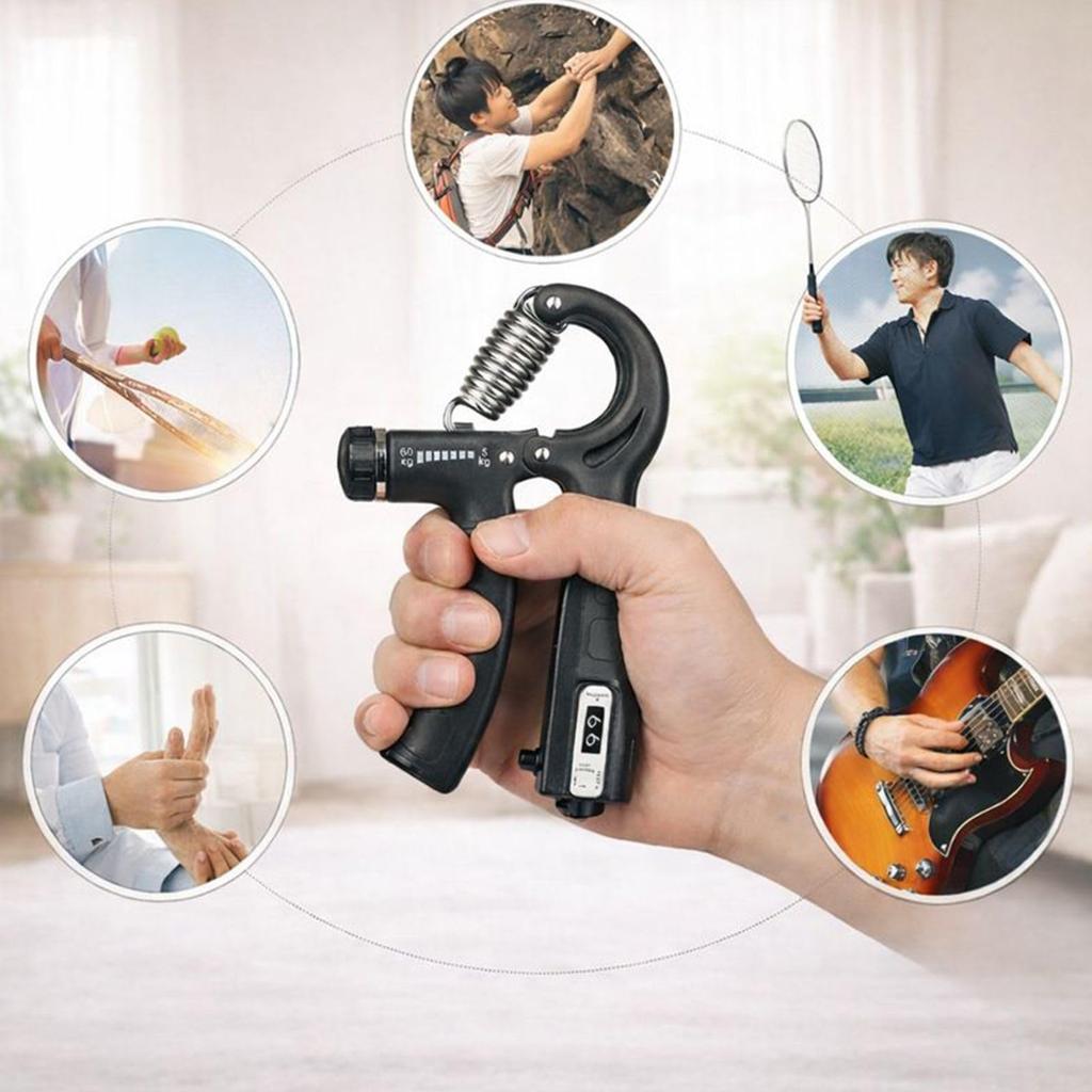 Grip Strength Machine 5–60kg with Counter Load Adjustment Hand Grip