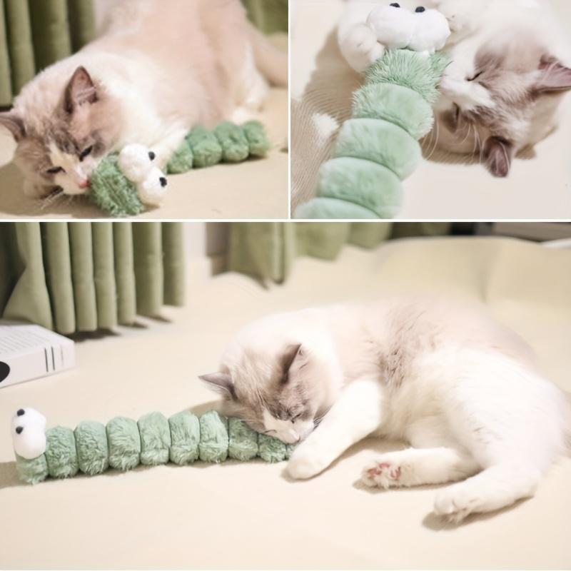 1pc,Cat Plush Toy - Soft Chew-Bite Stick for Indoor Cats, Self-pleasure Tease Toy for All Breeds, Plush Texture, Without Battery