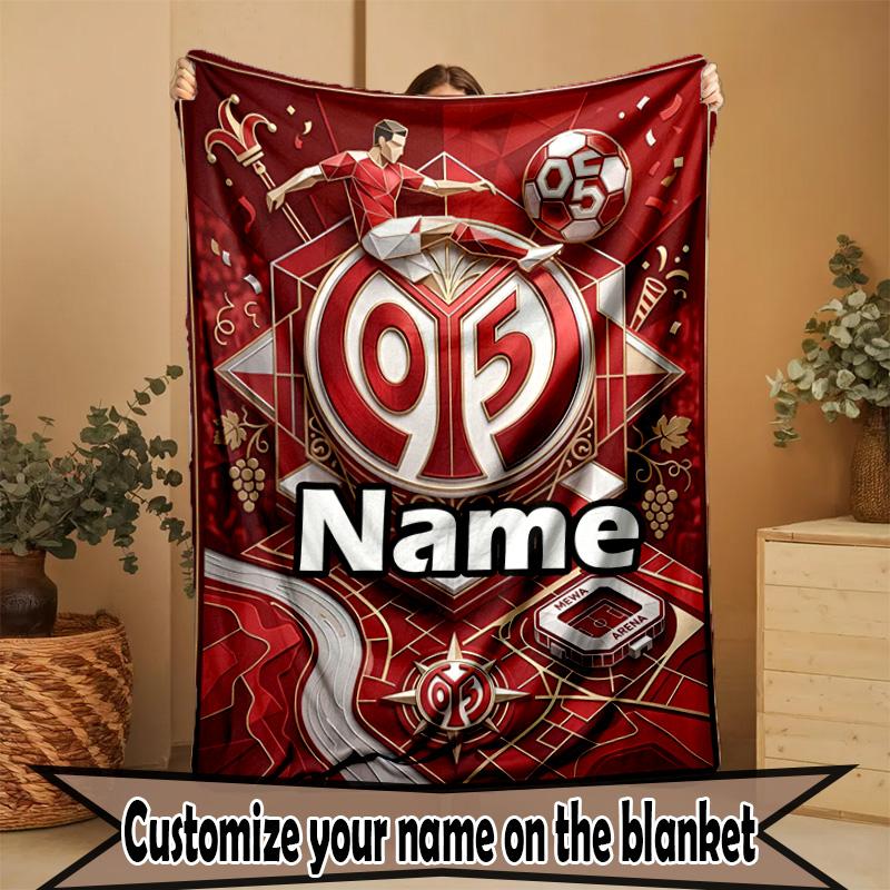 Custom Name Personalized 05 1FSV Mainz 05 Print Blanket, Home Decor, Bedroom, Sofa, Camping, Couch, Gifts for Birthday ChristmasEnthusiasts