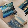 Japanese Landscape Series Office Cushion Pillowcase Car Cushion Cover45X45CM Lumbar Pillowcase Sofa Pillowcover