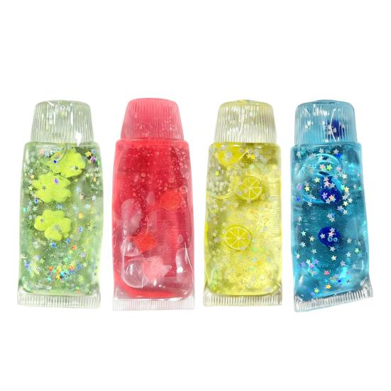 Office Stress Reliever Relief Toothpaste Tube Toy Slow Rising Clear Squeeze Anxiety Toy Relieving Sensory Fidget for Home School Soft