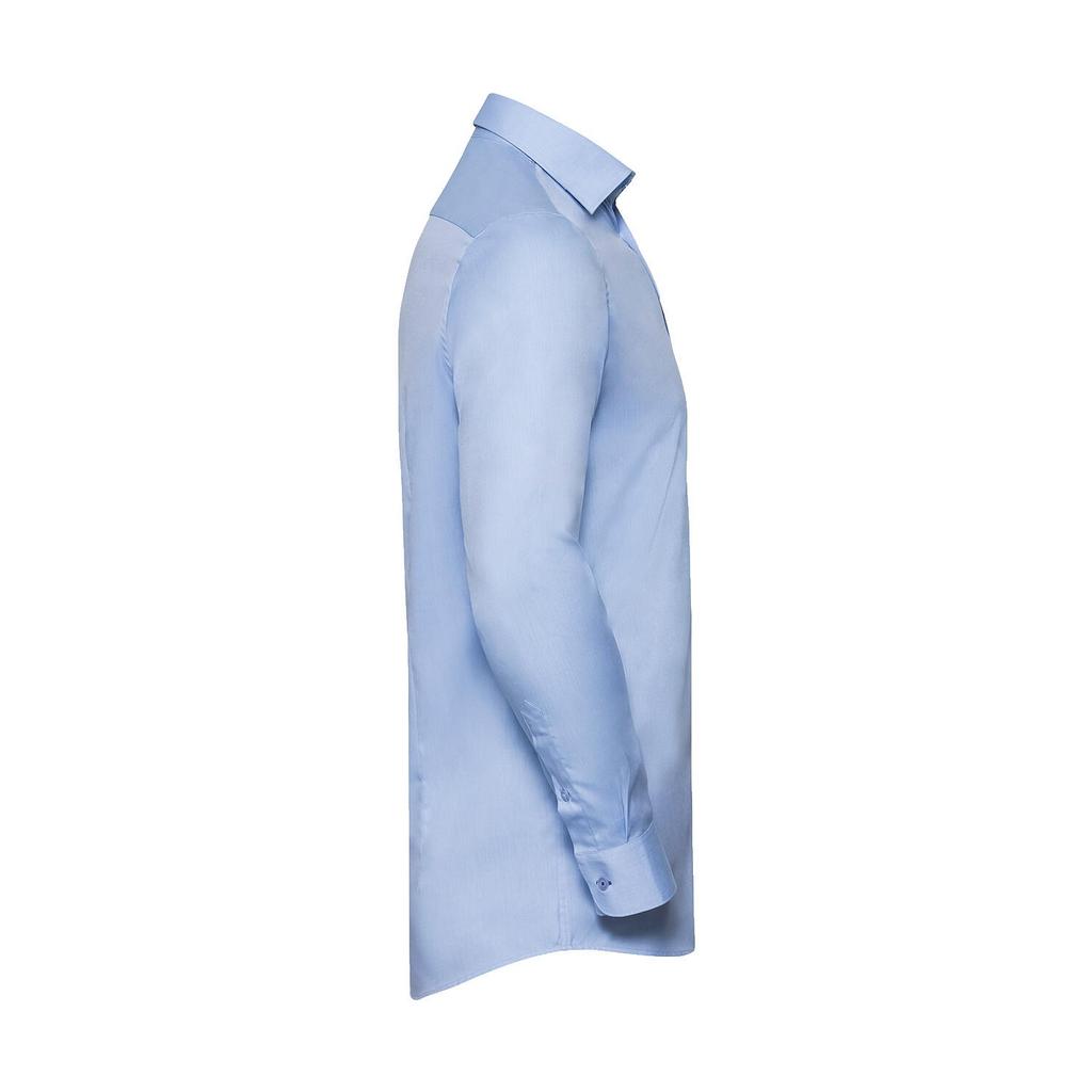 Russell Collection Mens Contrast Herringbone Tailored Shirt