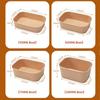 10Pcs/Set Disposable Lunch Box Kraft Paper Square Lunch Box Fast Food Packing Boxes Paper Bowls With Lid Household Bento Boxes