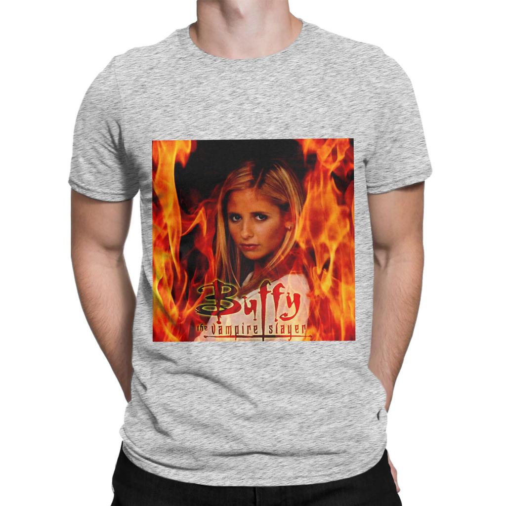 bBuffy The Vampire Slayer Red Graphic Funny 100 Cotton TShirt Buffy The Vampire Slayer Band Tees Tops For Unisex