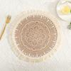 Nordic Style Simple Hand Woven Jute Placemat Plate Mat Retro Restaurant Cotton Linen Decorative Mat Shooting Prop Vase Mat YLE447