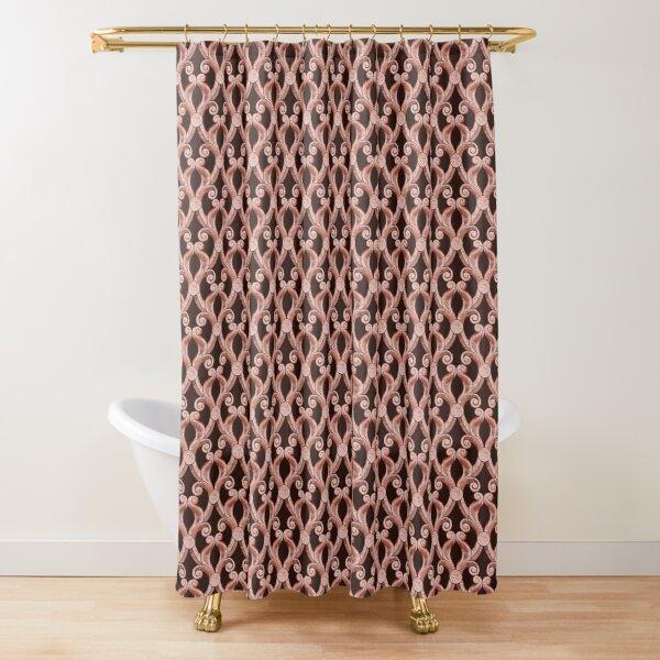 Moroccan Trellis Lattice Pattern Shower Curtain,Indigo Navy Blue White Vintage Geometric Lattice Bathroom Curtains With Hooks