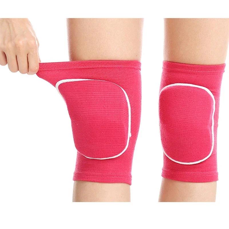 1Pair Sports Knee Pads Comfortable Breathable Stretchy Volleyball Roller Skating Knee Brace Thickened Sponge Dance Protectors