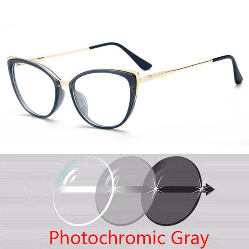 Cat Eye Spectacle Women Transparent Frame Optical Eyewear Myopia Glasses Diopter 0 -0.5 -0.75 -1.0 -2.0 -2.5 -3.0 To -6.0