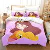 Cartoon Bee PuppyCat Bedding Set Duvet Cover Bed Set Quilt Cover Pillowcase Comforter king Queen Size Boys Adult Bedding Set