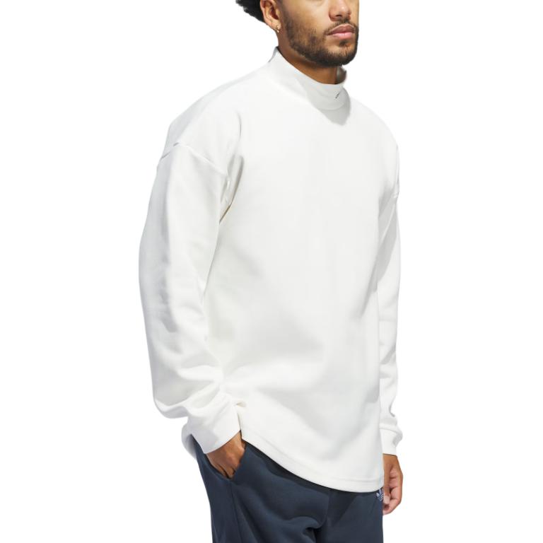 Adidas Originály Mock FW24 Basketbalová móda Pohodlná Logo značky Sportovní ležérní Pulovrová mikina Unisex mikina Bílá IY7377