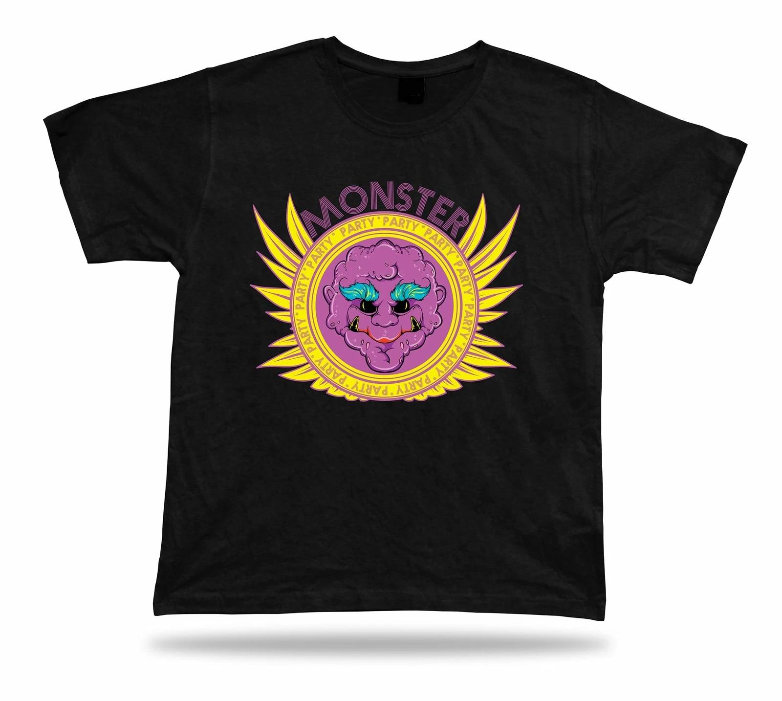 Monster Party Sun Flower awesome cool unique tshirt design tee birthday gift S