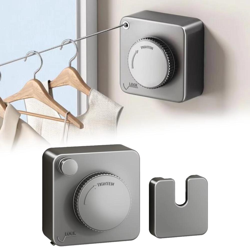 Retracting Retractable Clothesline Wall Mounted Clothes Drying Laundry Rope  Shower Room