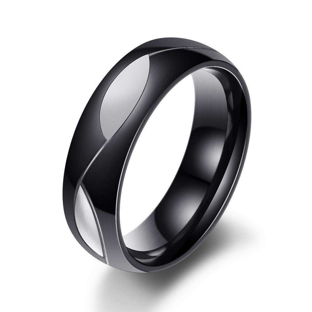 Valentine s Day Qixi Festival Leaf Couple Stainless Steel Ring Set Size 10