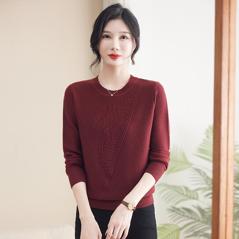 Autumn 2026 Stylish Knitted Sweater for Middle-Aged & Elderly Women