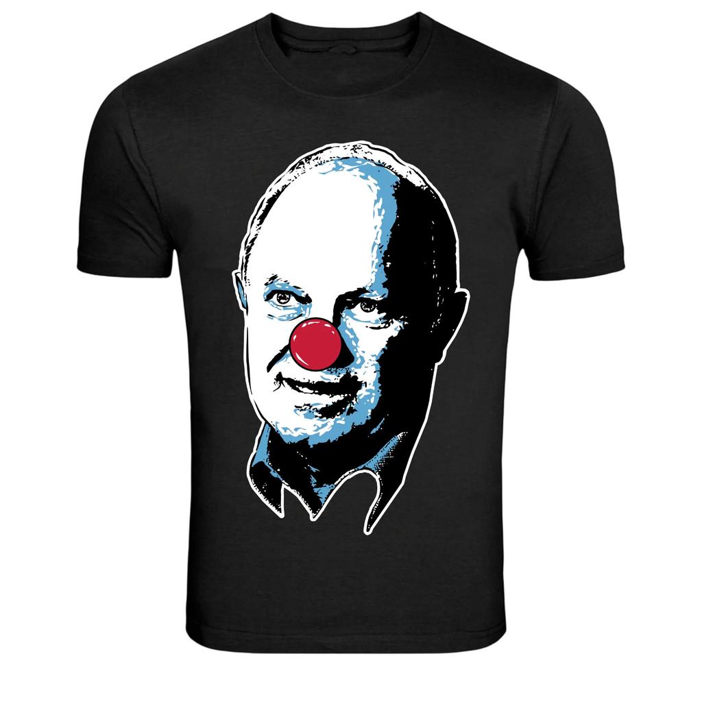 Kahlköpfiger Clown-Nase Porträt Humor Grafik T-Shirt