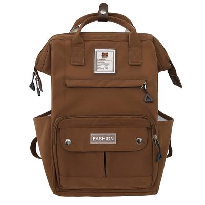 Student Schoolbag Women's Large Capacity Backpack Girls Solid Color Travel Bag