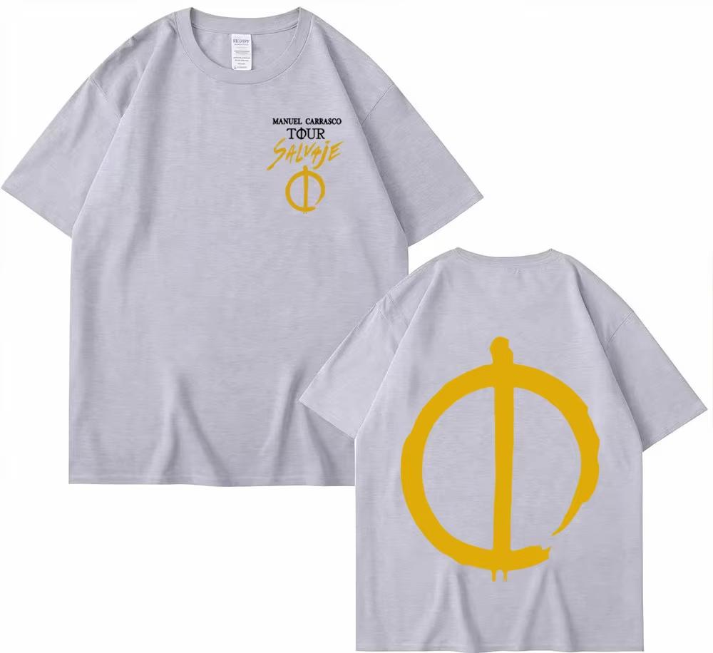 Rapper Manuel Carrasco Salvaje Tour 2026 Graphic T Shirt Vintage Fashion Hip Hop Cotton T Shirts Men Women Comfort T Shirts