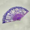 Handheld Folding Fan Plastic Handle Spanish Fan Ornaments Ladies Lace Hand Fan  Dance Prop