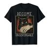 Become Ungovernable Black Cat Meme Funny Biting Hand Design T-shirt Men Women 100% Cotton T Shirts Short Sleeve Tops 0804-3