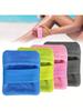 1Pc Multi-Color Portable Beach Sand Remover Brush, No-Talc Powder Sand Removal Pouch for Beach Vacation & Camping