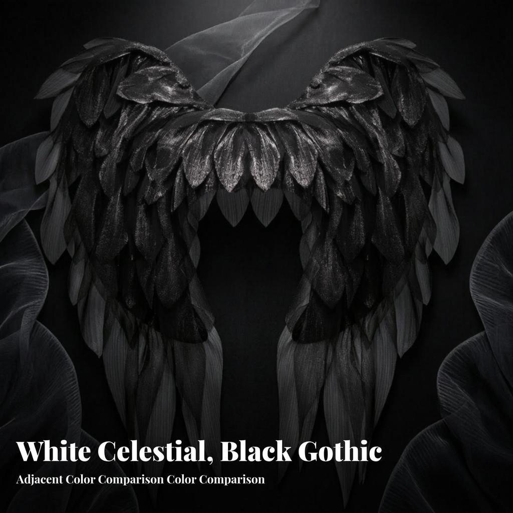 Angelic Angel Wings Layered Feathered Transparent Costume Accessory