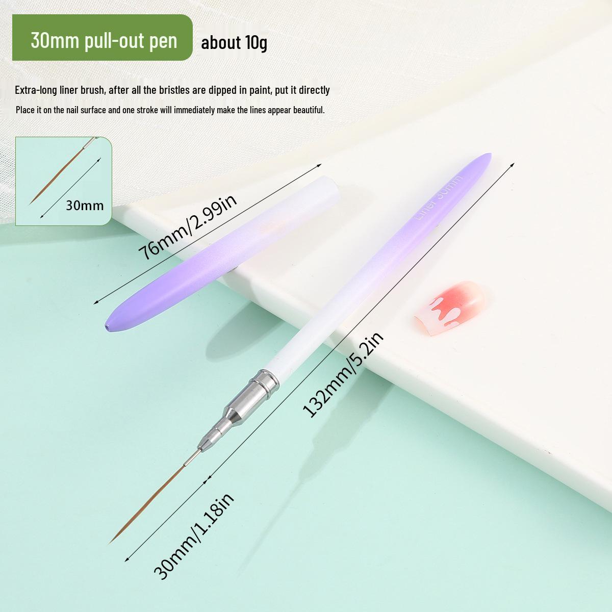 

Набор кистей для нейл-арта из 5 штук: Металлический стержень с градиентом, нейлоновый ворс, для рисования и контурирования