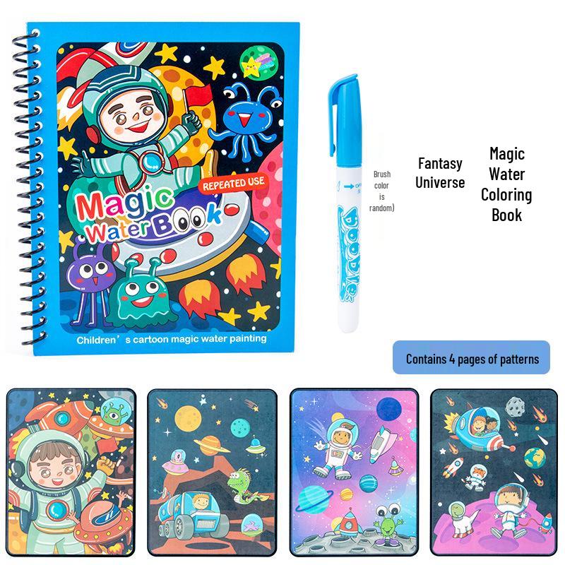 

Washable Baby Brain Development Doodle Board: Magic Water Animal Drawing Book for Kids