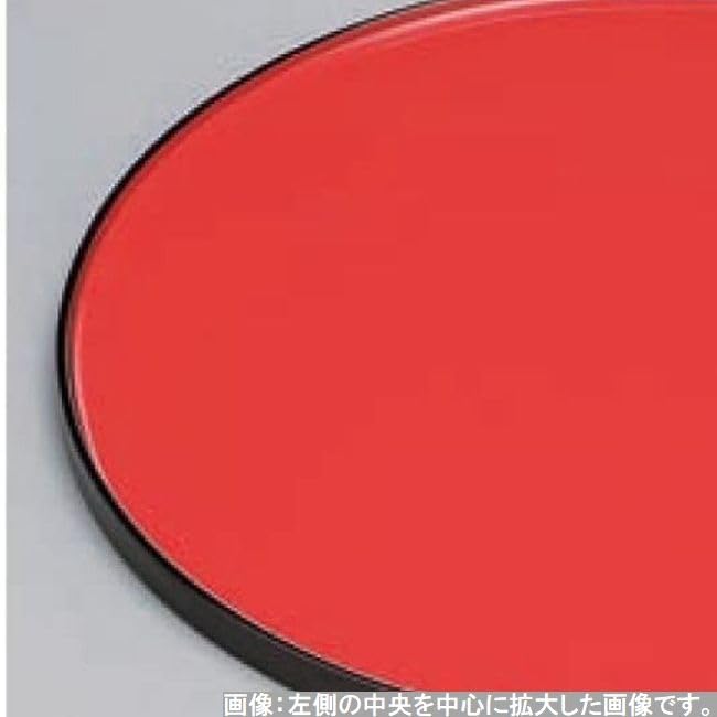 Wooden Serving Shallow 2 Shaku Black Interior with Red Made In 569 J-kitchens Tray, Round, (1.5 Ft.), Lacquer, Japan,