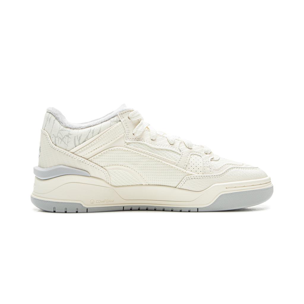 Li Ning Moon White 2MID Mid top Skateboard Shoes Women's Ecru AGCV332-5