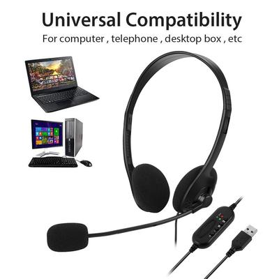 USB-Headset mit Mikrofon und Geräuschunterdrückung für Computeranrufe, Chat, Callcenter-Headset, Headset