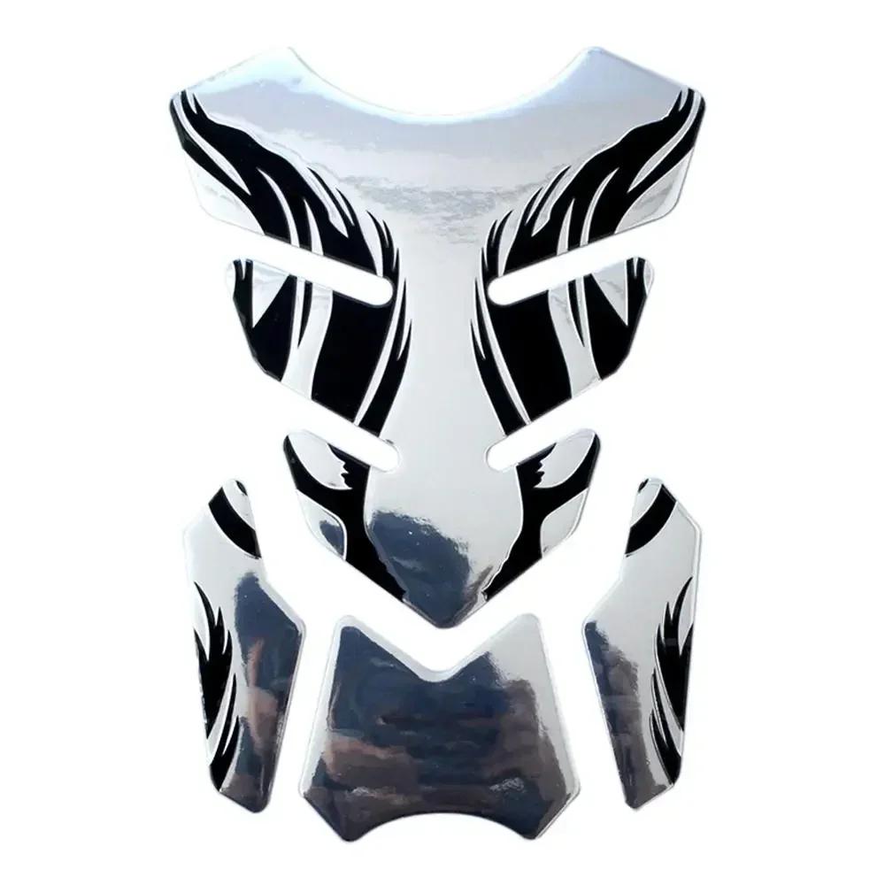New Motorcycle Tankpad Sticker Fishbone 3D Tank Pad Stickers Oil Gas Protector Cover Decoration Flame Motorcycle Accessories