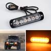 1X Truck LED Strobe Police Warning Light 6SMD Grille Flashing Side Light Bar Car Trailer Beacon Lamp Amber Traffic Light 12V 24V