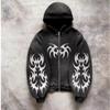 Unisex Oversized Hooded Sweatshirt With Graphic Print Streetwear Y2K Retro Loose Fit Long Sleeve Pullover Fall