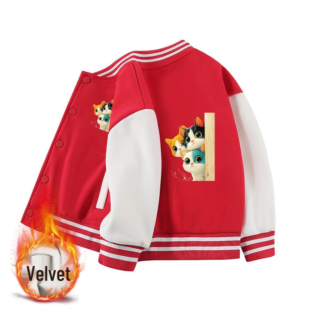 Children's American Baseball Jackets: Fashionable Casual Wear for Boys and Girls - Perfect for Spring, Autumn, and Winter.