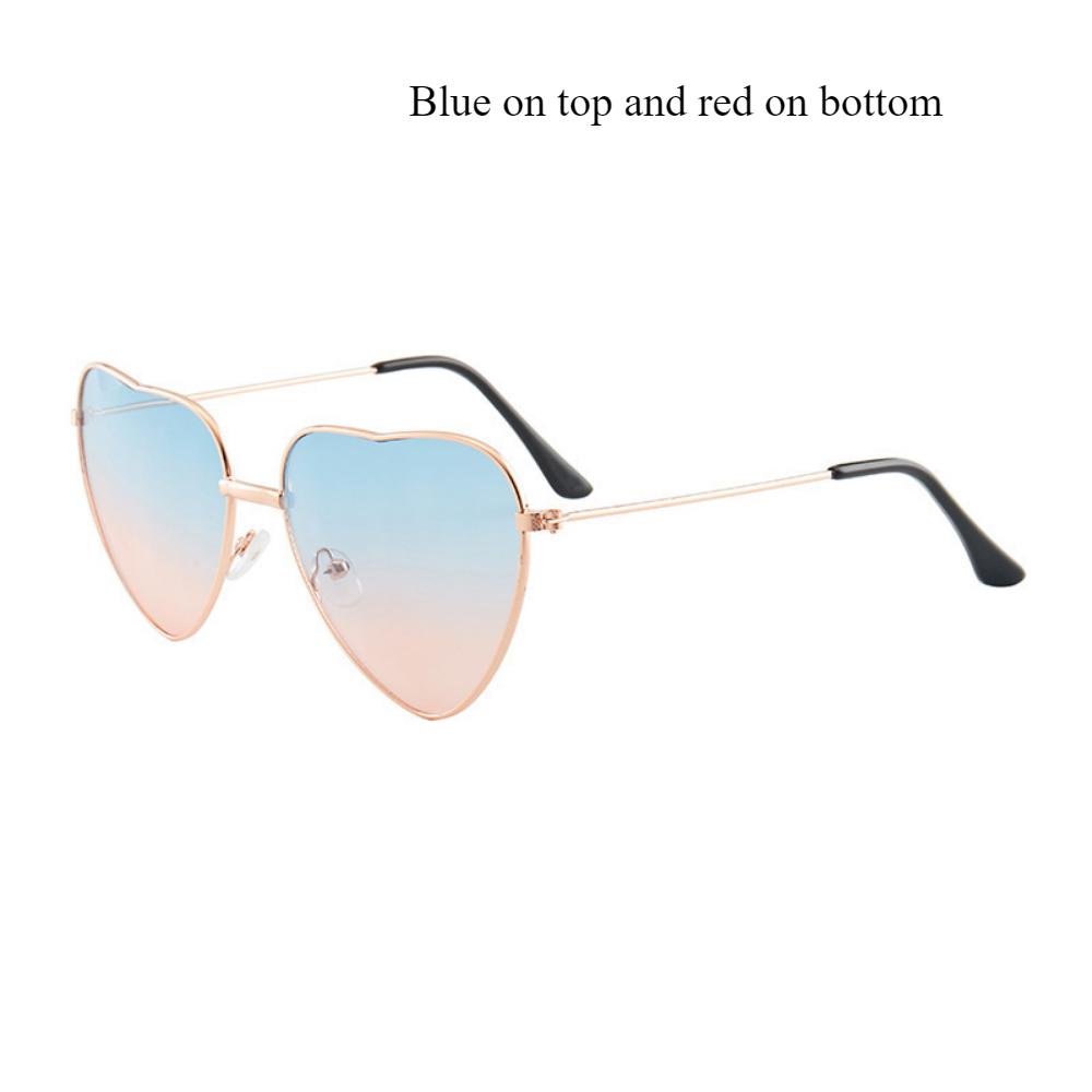 New Retro Metal Love Sunglasses, Peach Heart Ocean Piece Sunglasses Women's Heart-shaped Fashion Sunglasses