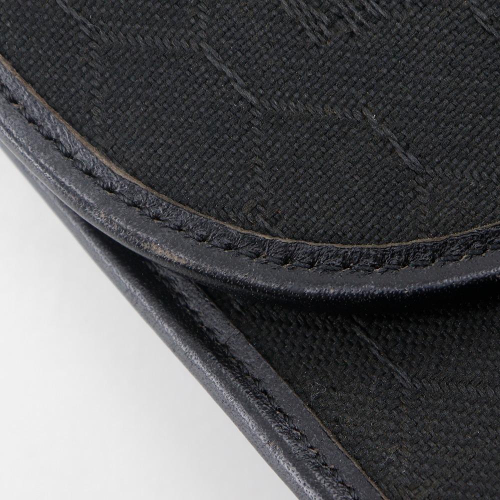 Dior ChainShoulder Shoulder Bag Honeycomb Pattern vintage black Nylon canvas Women Used