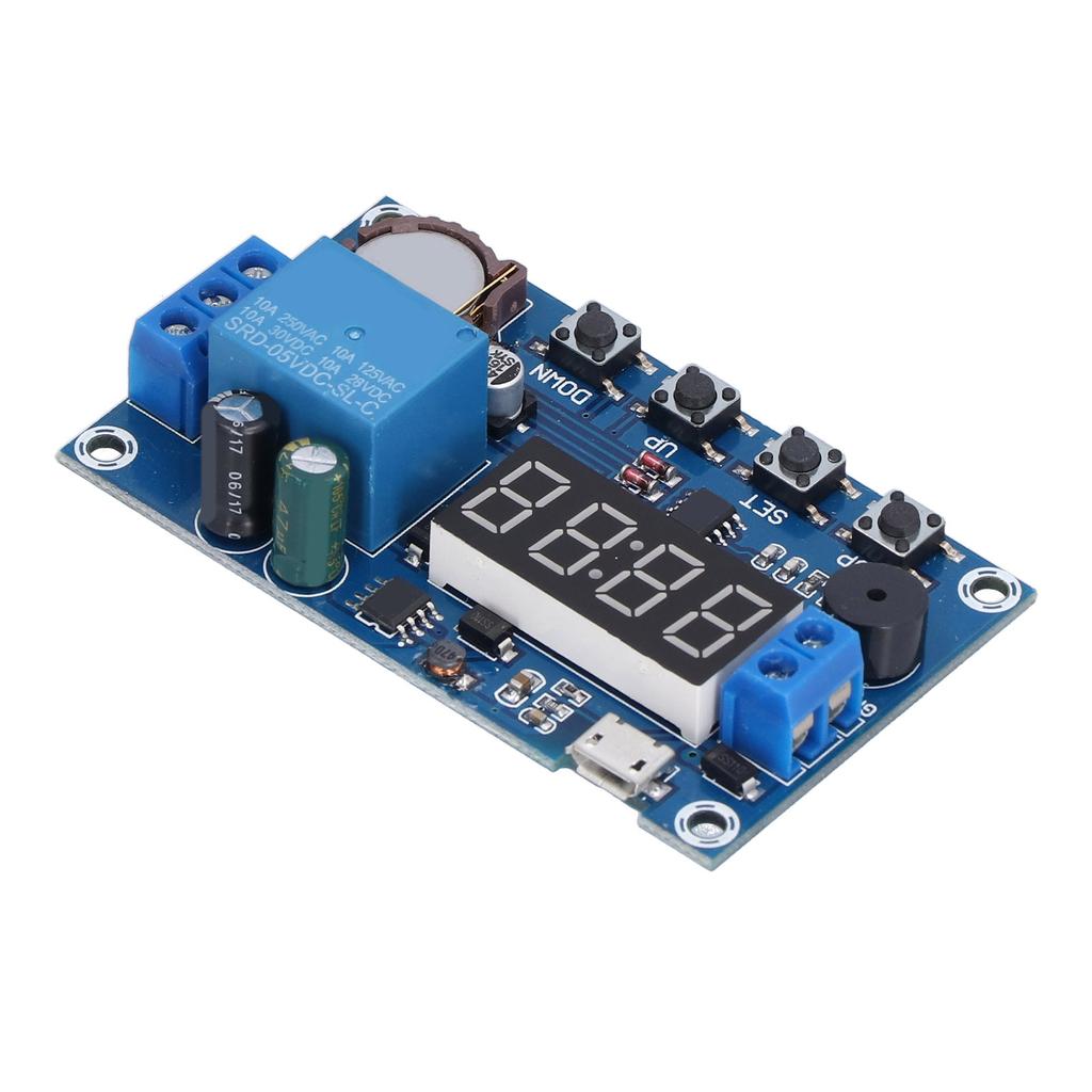 Moduł Przekaźnikowy 5 Okresów Czasowych Timer 24H Opóźnienia Zabezpieczenie przed Odwrotnym Podłączeniem Ostrzeżenie Buzer Sterownik Przełącznika