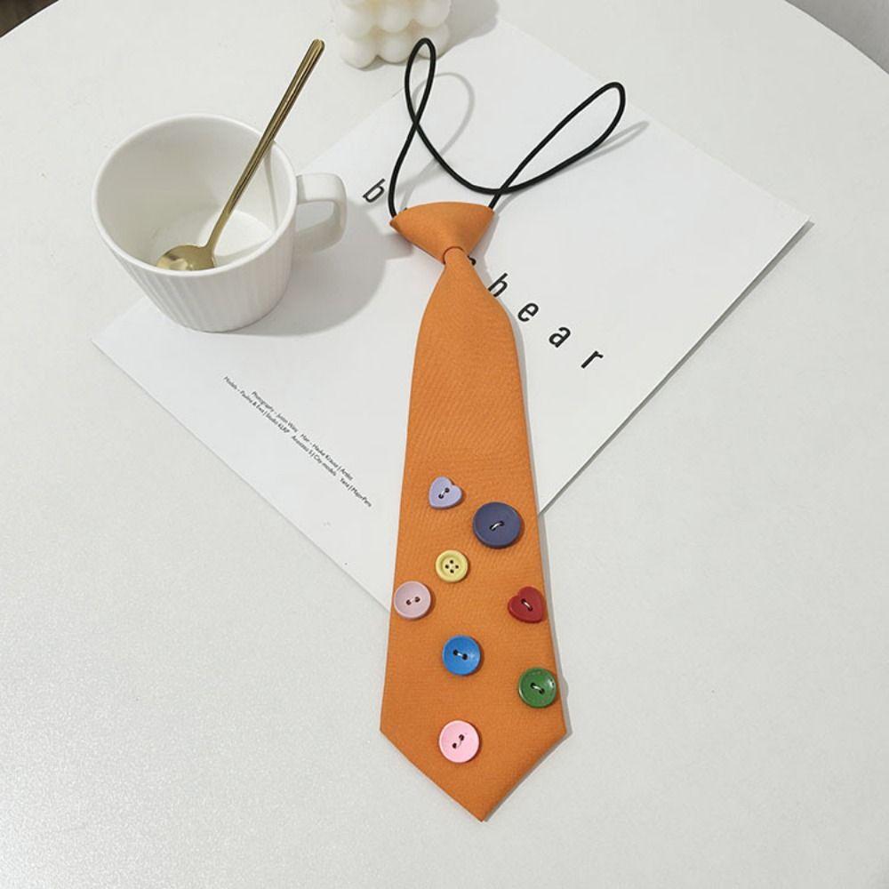 Multicolor JK Ties Dopamine Rubber Band Tie Creative Lazy Neckties  Unisex