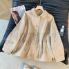 High-End Women's Twill Cotton Jacket with Fruit Enzyme Wash - 2026 Autumn Collection