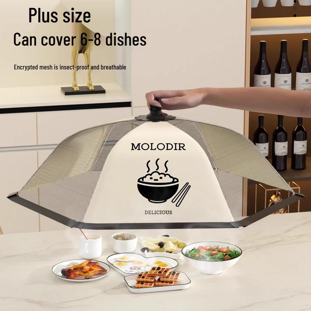 Foldable Fly-Proof Mesh Food Cover for Leftovers