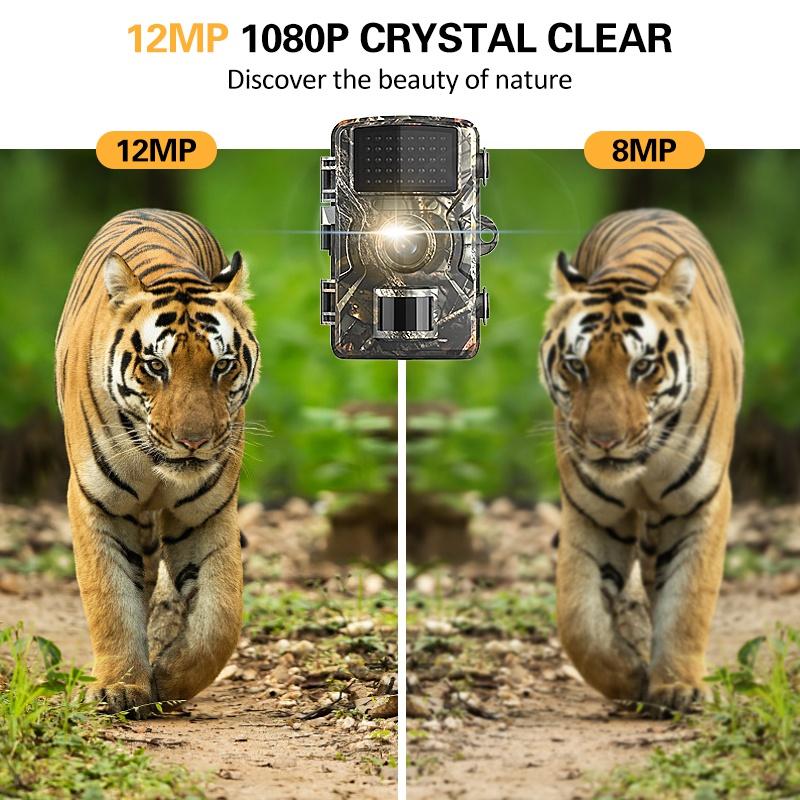 HD 1080P Hunting Trail Camera Wildlife Scouting Infrared Night Vision IP66 Waterproof HD Infrared Tracking Field Detection Camera Outdoor Camcorder