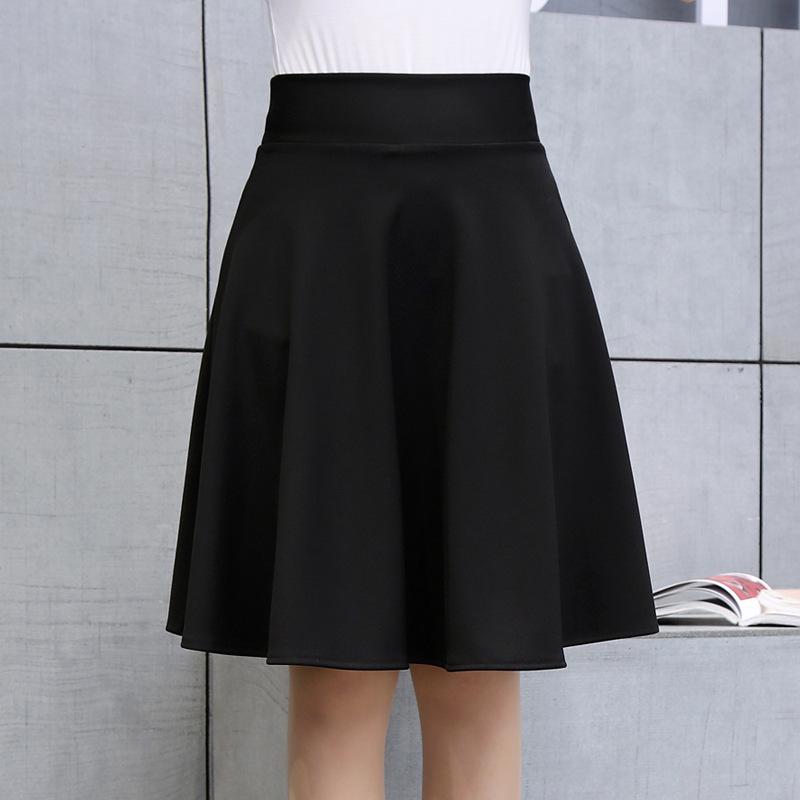 High Waist A-line Midi Skirt – Elastic, Slimming, Versatile, and Perfect for Dance & Sailor Styles