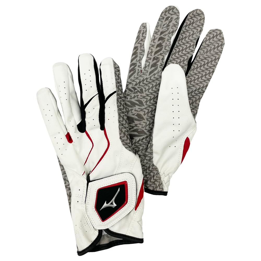 

MIZUNO Park Golf Gloves W-GRIP LG C3JGPC01 S White/Red