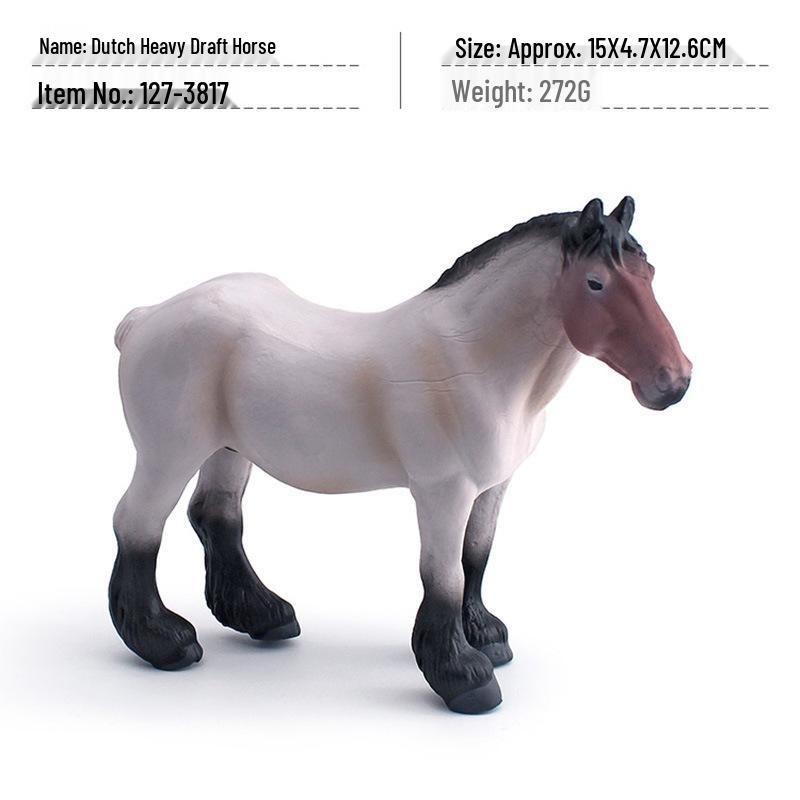 Cross-Border Kids' Wild Animal Horse Models - Dutch Draft Stallion & Tennessee Walking Mare Ornaments