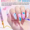 DIY Nail Pen, Painting And Doodling, Nail High-gloss Outlining Pen, Acrylic Pen Set, Colored Paint And Nail Pen,30ML