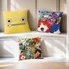 Soft Cartoon Pillow Case for Watch Sofa y-Yo-Kai Living Room Cate Home Office Decor Protective Covers Without Pillow-Insert