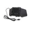 One Handed Gaming Keyboard USB RGB Wired Illuminated Keyboard Gaming Accessory for Desktop PC Laptop