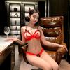 Costume da bagno Tre-punti Sexy Lingerie di Pizzo Sexy Pigiami Seducenti Passionali Bikini Vita Alta Set di Abbigliamento Costumi da Bagno I0WV