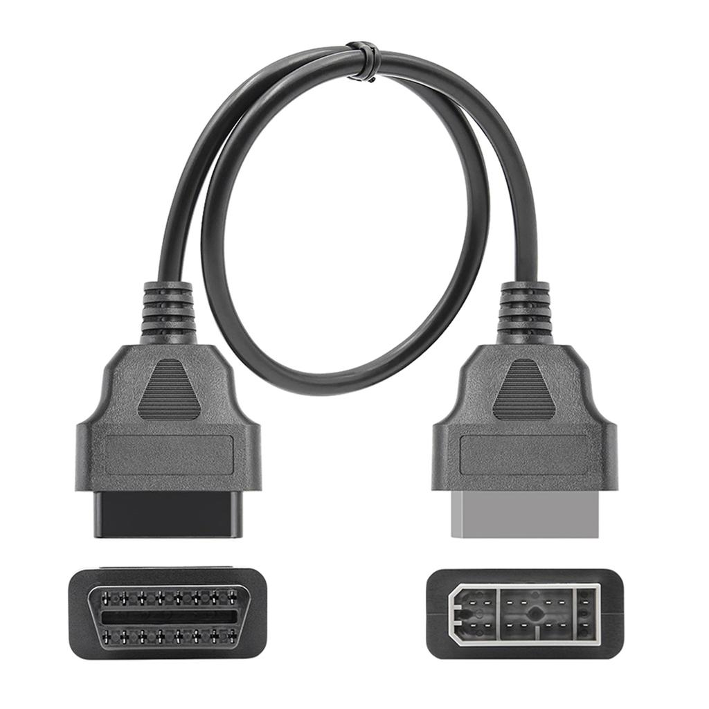 OBDII Extension Cable 14Pin To OBD2 16Pin Female Diagnostics Cable Auto Fault Detectors OBD2 Connector